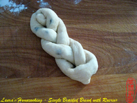 Single Braided Bread with Raisins
