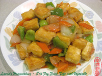 Stir Fry Fried Tofu with Vegetable