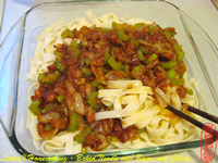 Baked Noodle with Bacon and Celery