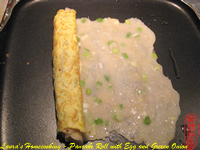 Pancake Roll with Egg and Green Onion