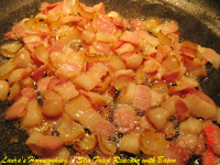 Stir Fried Ricecake with Bacon and Celery