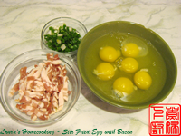 Stir Fried Egg with Bacon