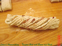 Twisted Roll with Bacon and Herb